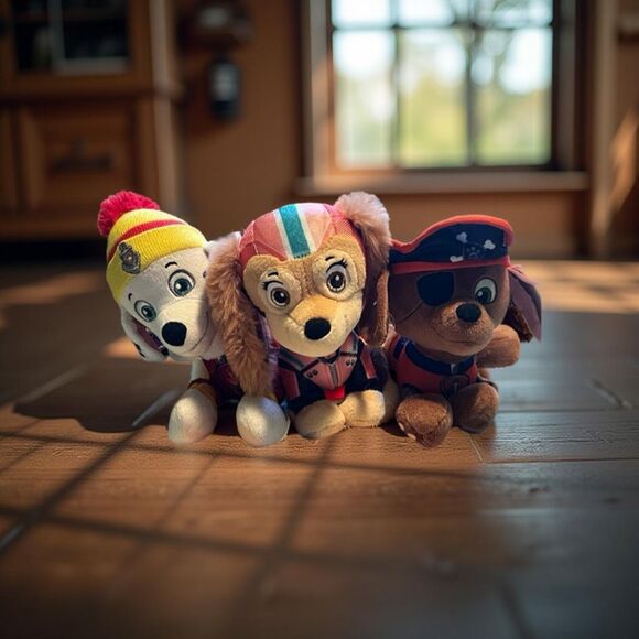 Paw Patrol Marshall, Bizak Liberty, & Pirate Zuma Plush Stuffed Animals - Picture 1 of 5